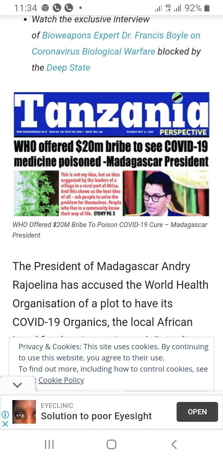 Madagascar's president defends controversial homegrown Covid-19 cure Watch (17:41)